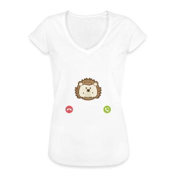 Mein Igel ruft und ich muss gehen Igel streichelnl - Frauen Vintage T-Shirt - Weiß - Vorne