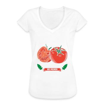 Das Altersheim Kann Warten Ich Bleibe Bei Tomaten - Frauen Vintage T-Shirt - Weiß - Vorne