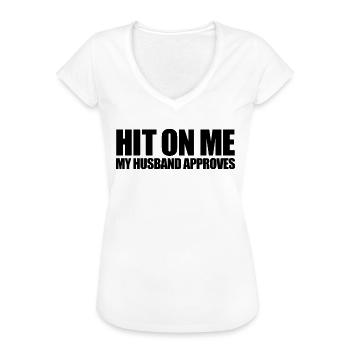 Bang Me Mon Mari Allaite Échangiste Chaud - T-shirt vintage Femme - blanc - Devant