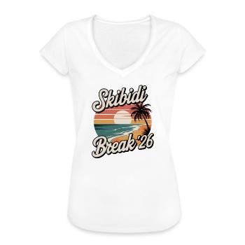 Skibidi-Pause '26 Skibidi-Toiletten-Frühjahrsferie - Frauen Vintage T-Shirt - Weiß - Vorne