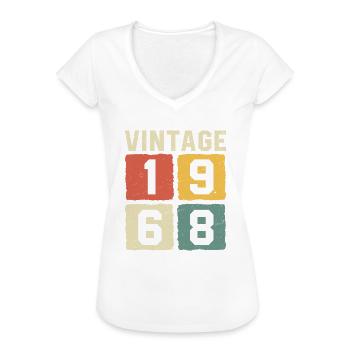 Vintage 1968 Geboren 1968 - Frauen Vintage T-Shirt - Weiß - Vorne