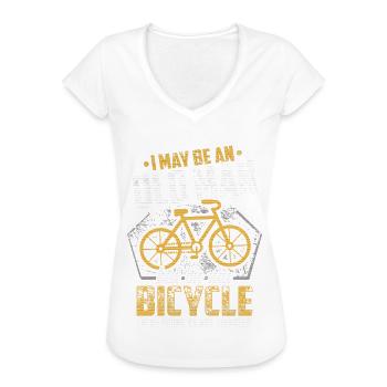 Rentner Fahrrad lustig alter - Frauen Vintage T-Shirt - Weiß - Vorne