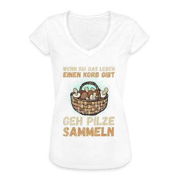 Pilzsammler Pilze Sammeln Pilze Geschenk - Frauen Vintage T-Shirt - Weiß - Vorne