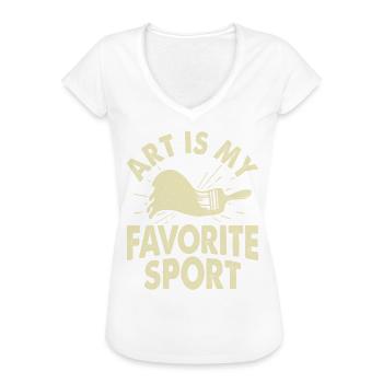 Künstler - Frauen Vintage T-Shirt - Weiß - Vorne