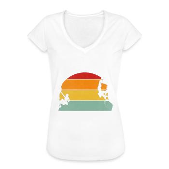 Klettern Bouldern Kletterer Boulderer Geschenk - Frauen Vintage T-Shirt - Weiß - Vorne