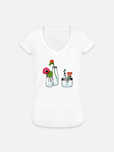 spring flowers - Frauen Vintage T-Shirt - Weiß