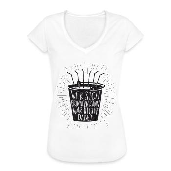 Vintage Sangria Eimer Mallorca Spruch Fun Geschenk - Frauen Vintage T-Shirt - Weiß - Vorne - Danielle (179cm)