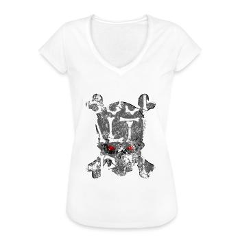 Böse alte Frau - Totenkopf - Ironie - Spruch - Frauen Vintage T-Shirt - Weiß - Vorne