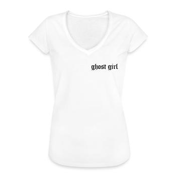 Ghost Girl Aesthetic - Women's Vintage T-Shirt - white - Front - Danielle (179cm)