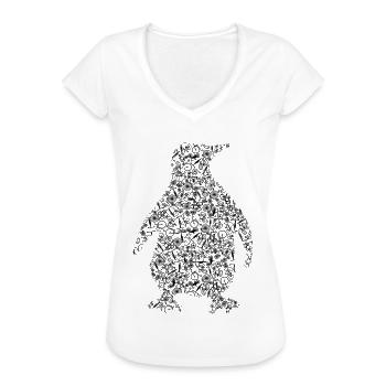 Pinguin aus Fahrrädern - Frauen Vintage T-Shirt - Weiß - Vorne