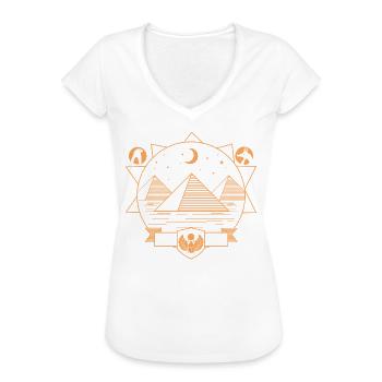 Pyramiden - Frauen Vintage T-Shirt - Weiß - Vorne