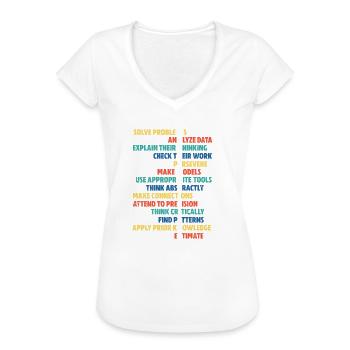 Mathe - Frauen Vintage T-Shirt - Weiß - Vorne