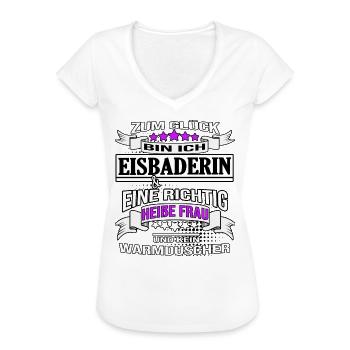 eisbader winterbaderin eisbader eisbademeisterin - Frauen Vintage T-Shirt - Weiß - Vorne