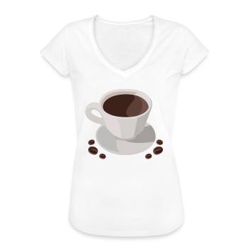 Kaffee Kaffeetrinker | Kaffeeliebhaber Geschenk - Frauen Vintage T-Shirt - Weiß - Vorne