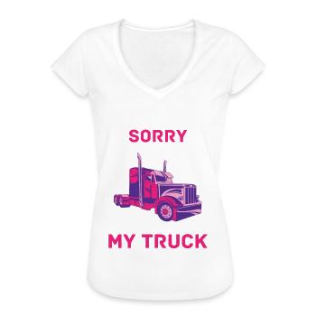 LKW Fahrerin - Frauen Vintage T-Shirt - Weiß - Vorne