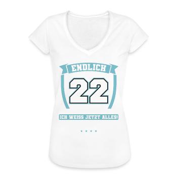Endlich 22 - Ich kann jetzt alles - 22. Geburtstag - Frauen Vintage T-Shirt - Weiß - Vorne