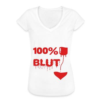 Spende Blut Blutspendedienst Blutspender Geshenk - Frauen Vintage T-Shirt - Weiß - Vorne