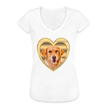 Golden Retriever - Golden Retriever Hund - Frauen Vintage T-Shirt - Weiß - Vorne