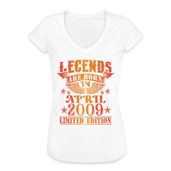 Anniversaire Avril 2009 Edition Limitée Millésime - T-shirt vintage Femme - blanc - Devant
