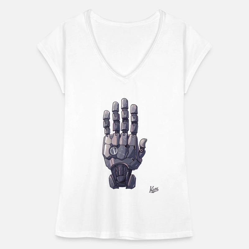 Roboter- oder Cyborg-Hand Frauen Vintage T-Shirt