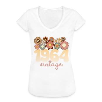 Jahrgang Frau Jahr 1964 60 Jahre Jubiläum - Frauen Vintage T-Shirt - Weiß - Vorne