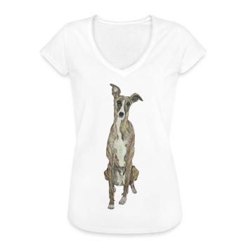 Windhund Greyhound Hundeliebe Hundesport Doglove - Frauen Vintage T-Shirt - Weiß - Vorne - Danielle (179cm)