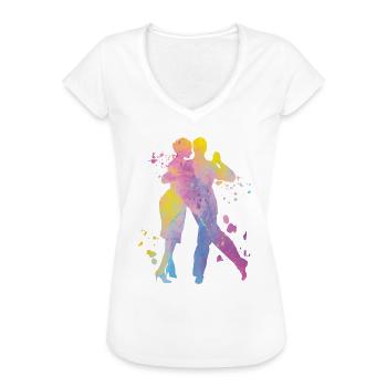 Argentinischer Tango Tanzen Milonga Vals - Frauen Vintage T-Shirt - Weiß - Vorne