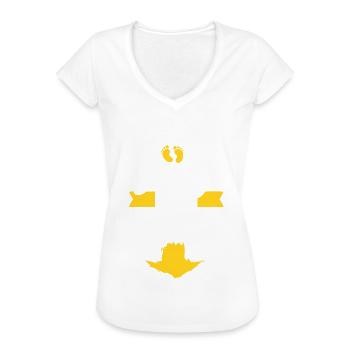 baby on board - Frauen Vintage T-Shirt - Weiß - Vorne