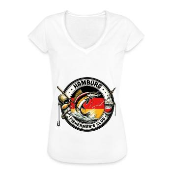 Conception du club de pêcheurs de Hambourg - T-shirt vintage Femme - blanc - Devant - Danielle (179cm)