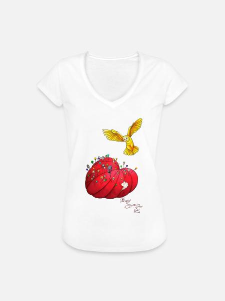 Pic de Coeur - Frauen Vintage T-Shirt - Weiß