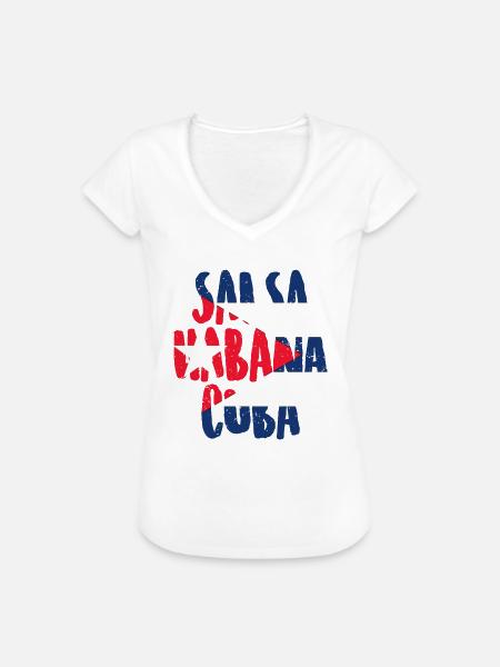 Salsa Havanna Kuba - Frauen Vintage T-Shirt - Weiß