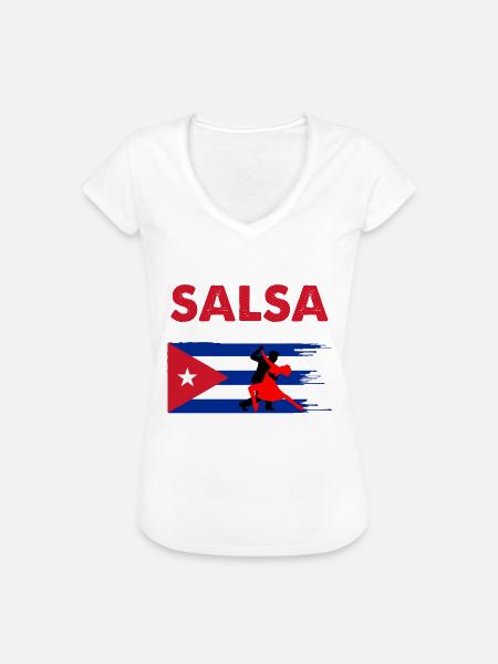 Salsa Havanna Kuba - Frauen Vintage T-Shirt - Weiß