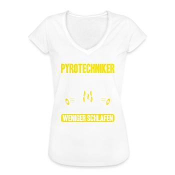 Pyrotechniker Feuerwerk Pyrotechnik Pyrotechnician - Frauen Vintage T-Shirt - Weiß - Vorne