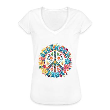 Flower Power Hippie Geburstag - Dezember 1984 - Frauen Vintage T-Shirt - Weiß - Vorne