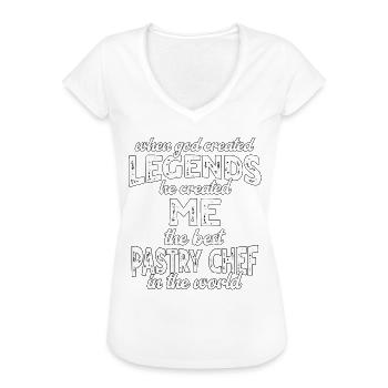 Bester Konditor Legende - Frauen Vintage T-Shirt - Weiß - Vorne