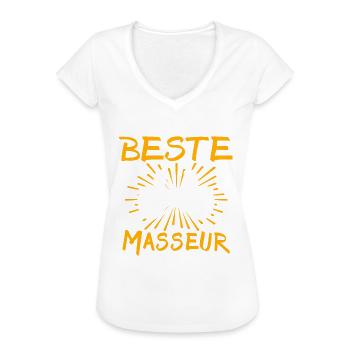 Masseur Geschenkidee - Frauen Vintage T-Shirt - Weiß - Vorne