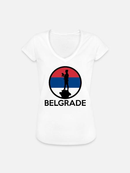 Belgrade - Frauen Vintage T-Shirt - Weiß