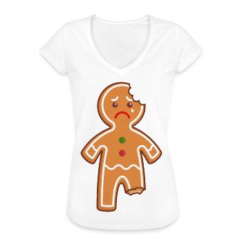 Lebkuchenmann Lebkuchen Mann Gingerbread Mi Mi Mi - Frauen Vintage T-Shirt - Weiß - Vorne