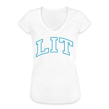 lit - Frauen Vintage T-Shirt - Weiß - Vorne