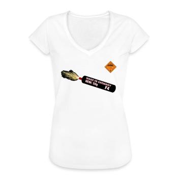 F4 Pyro - Frauen Vintage T-Shirt - Weiß - Vorne
