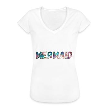 Sirène - T-shirt vintage Femme - blanc - Devant - Danielle (179cm)