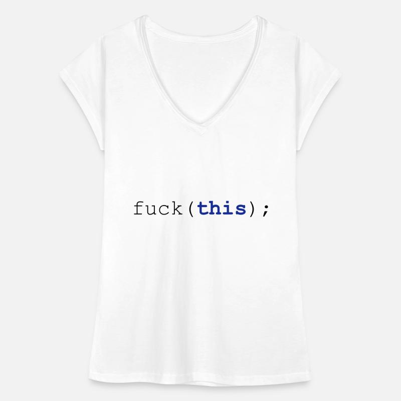 Javascript fuck(this); Frauen Vintage T-Shirt