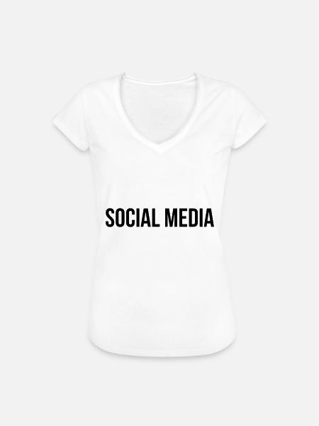 Social Media - Frauen Vintage T-Shirt - Weiß