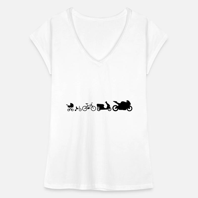 Motorrad Evolution em582 Frauen Vintage T-Shirt