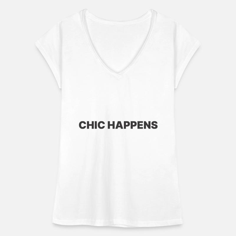 CHIC HAPPENS Frauen Vintage T-Shirt