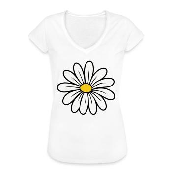 Gänseblümchen - Frauen Vintage T-Shirt - Weiß - Vorne
