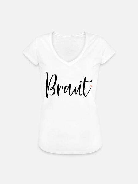 Braut - Frauen Vintage T-Shirt - Weiß