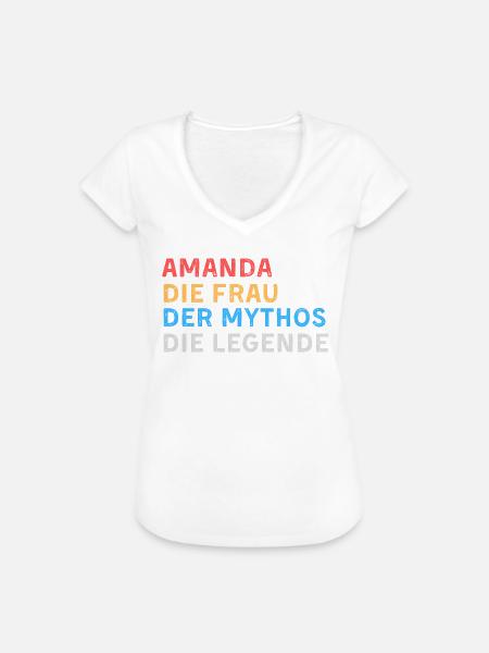 Amanda Fau Mythos Legende - Frauen Vintage T-Shirt - Weiß