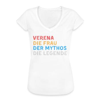 Verena Fau Mythos Legende - Frauen Vintage T-Shirt - Weiß - Vorne
