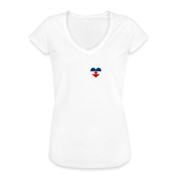 Jugoslawien Yugoslavia Flagge Herz Geschenk - Frauen Vintage T-Shirt - Weiß - Vorne